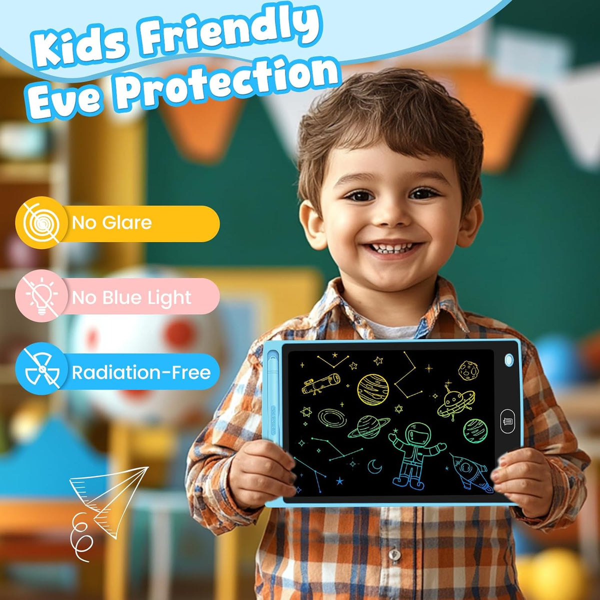LCD Writing Tablet for Kids – Reusable Digital Drawing & Writing Pad with Stylus