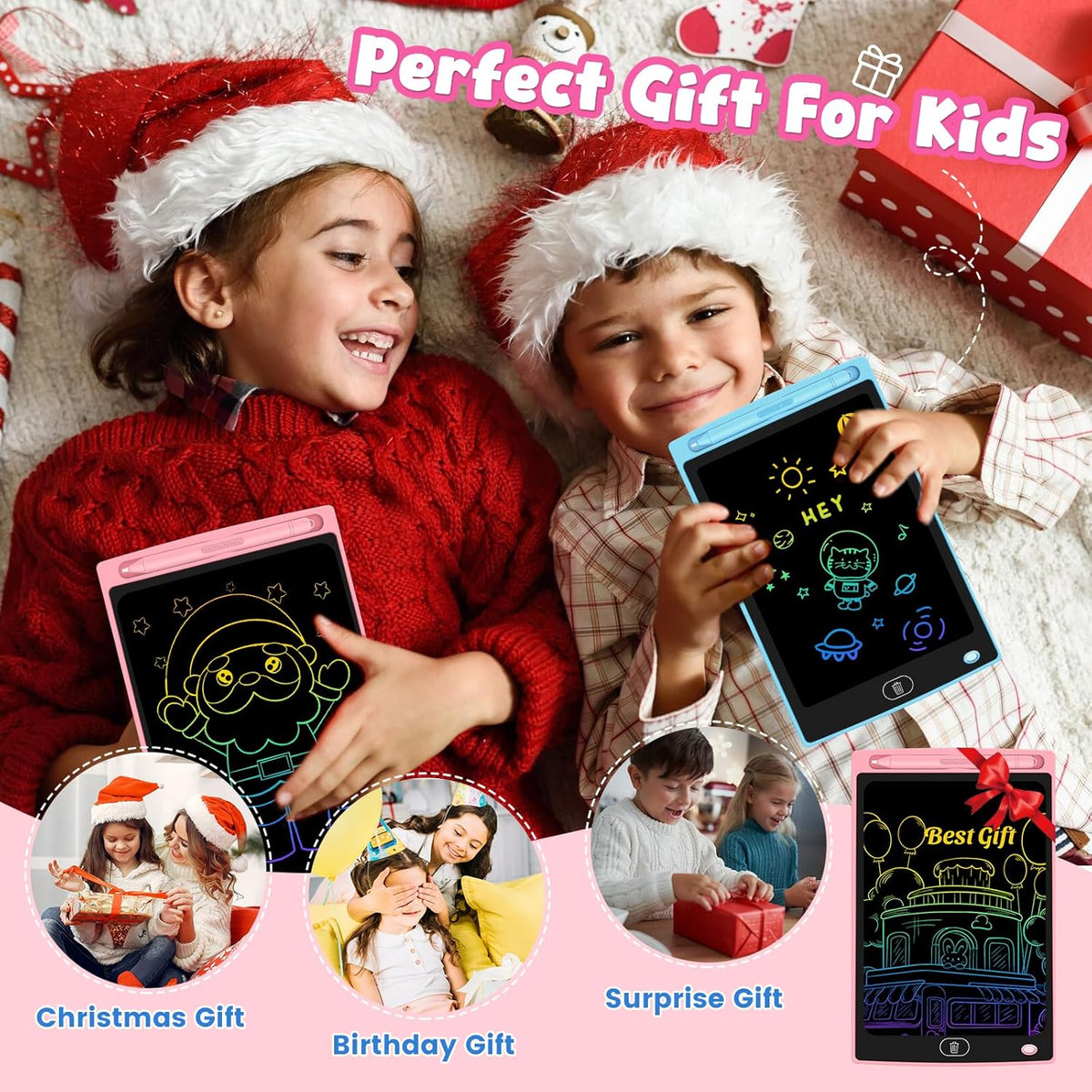 LCD Writing Tablet for Kids – Reusable Digital Drawing & Writing Pad with Stylus