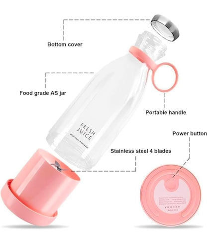 Portable Juicer Blender Bottle – Rechargeable Mini Fruit & Smoothie Maker