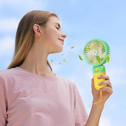Portable Mini Handheld Fan – Cute Flower Personal Cooling Fan for Travel & Outdoor Use