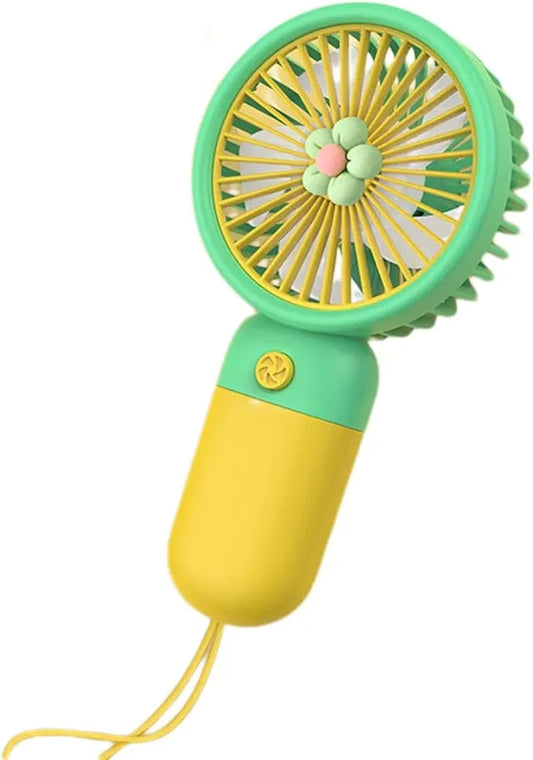 Portable Mini Handheld Fan – Cute Flower Personal Cooling Fan for Travel & Outdoor Use