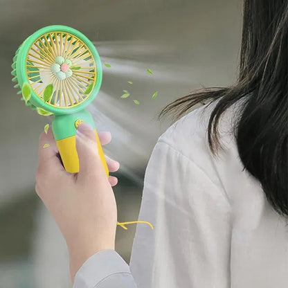 Portable Mini Handheld Fan – Cute Flower Personal Cooling Fan for Travel & Outdoor Use
