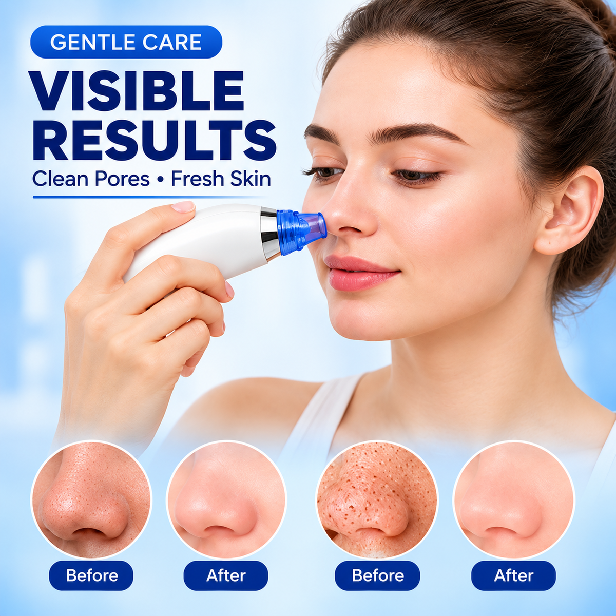 Electric Pore Vacuum Skin Cleaner – 4 in 1 Blackhead Remover, Pore Cleaner & Facial Skin Care Device