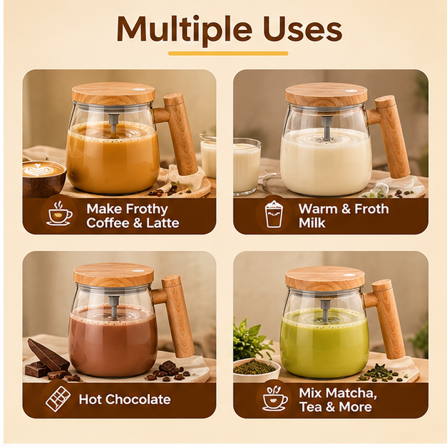 Self-Stirring Electric Mug High-Speed Portable Mixing Cup, Perfect for Coffee, Milk, and Protein Powder - Ideal for Use at Home, Office, or During Travel
